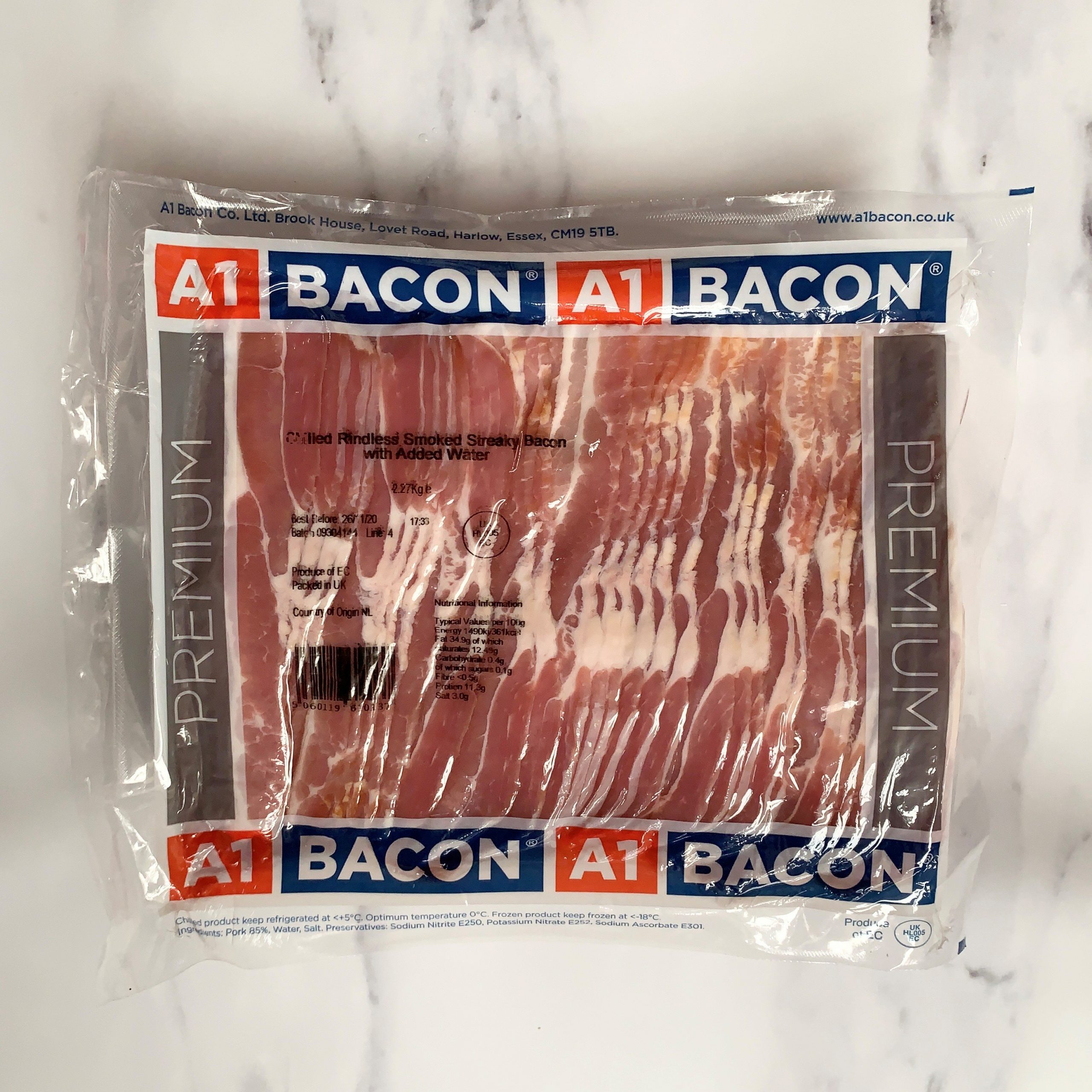Smoked Streaky Bacon – 2.27kg