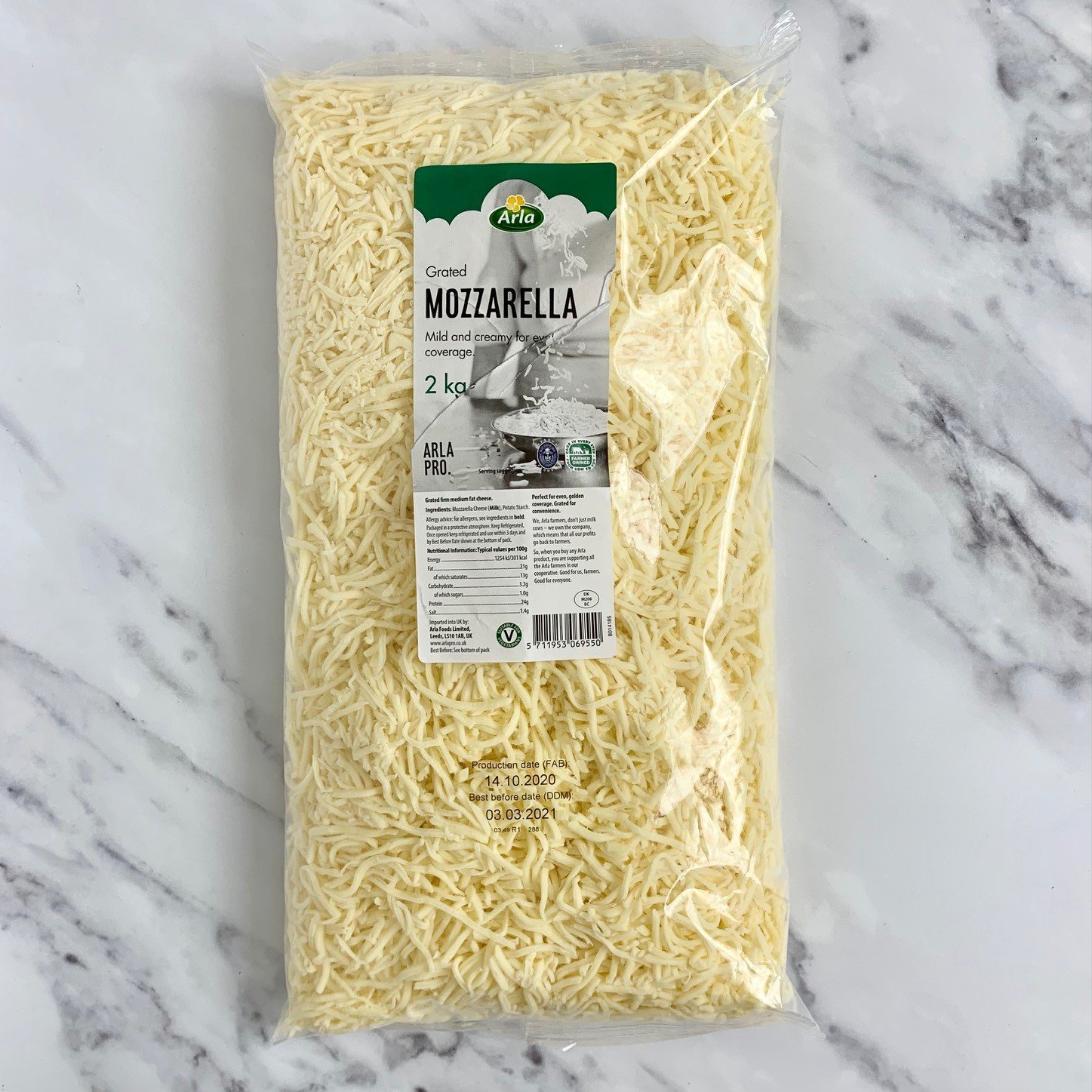 Arla Grated Mozzarella – 2kg