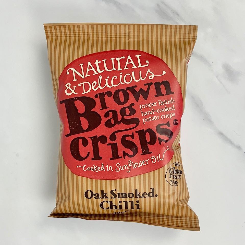 Brown Bag Oak Smoked Chilli Crisps – 20 x 40g
