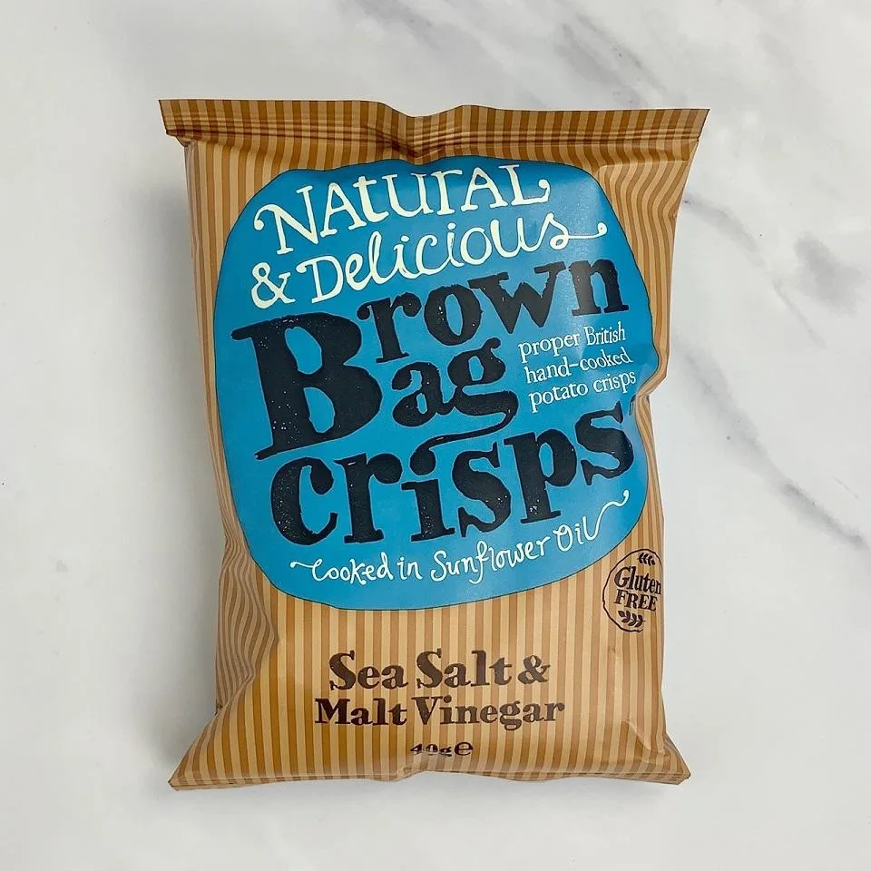 Brown Bag Salt & Vinegar Crisps – 20 x 40g