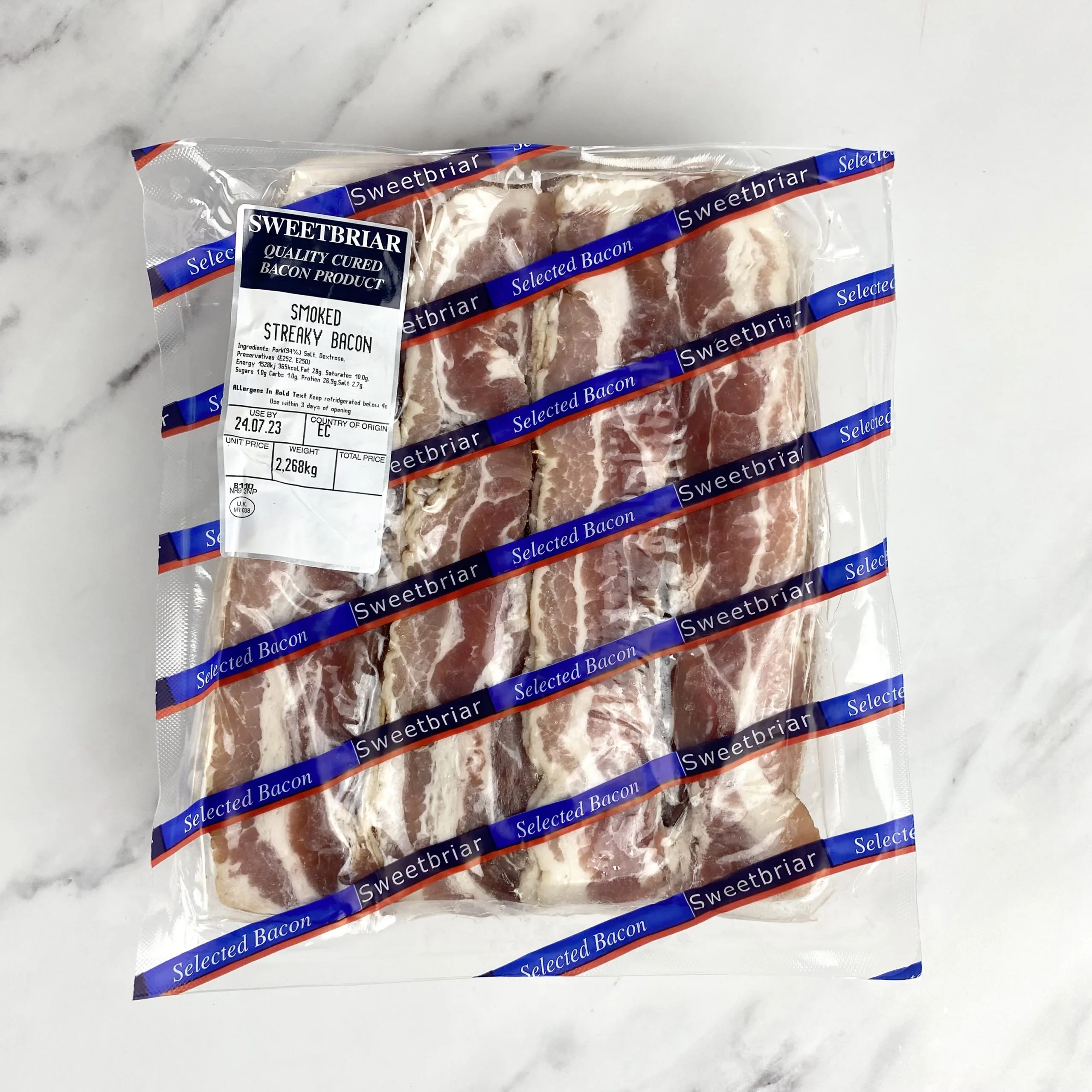 Smoked Streaky Bacon – 2.27kg