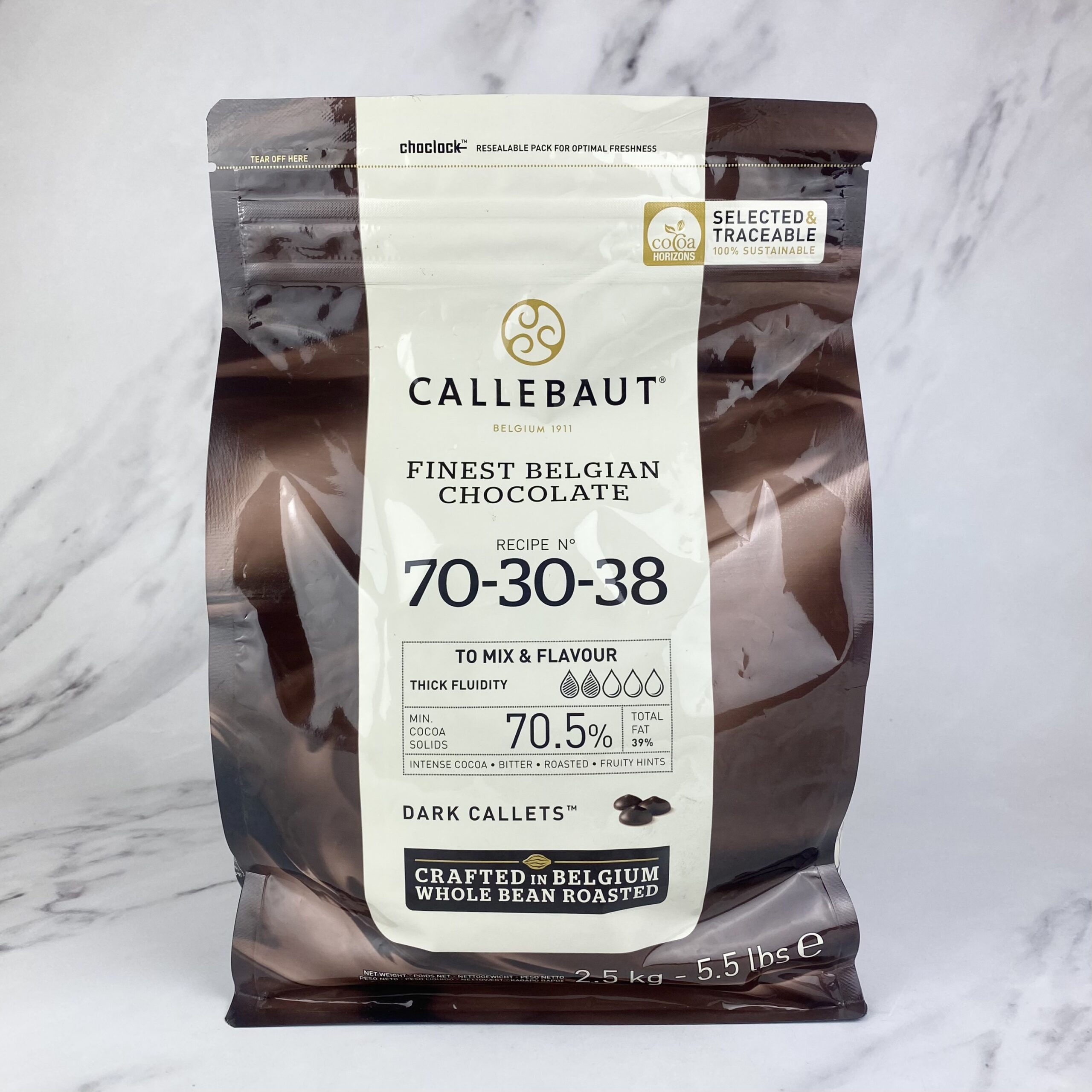 Callebaut Extra Bitter Dark Chocolate Callets – 2.5kg
