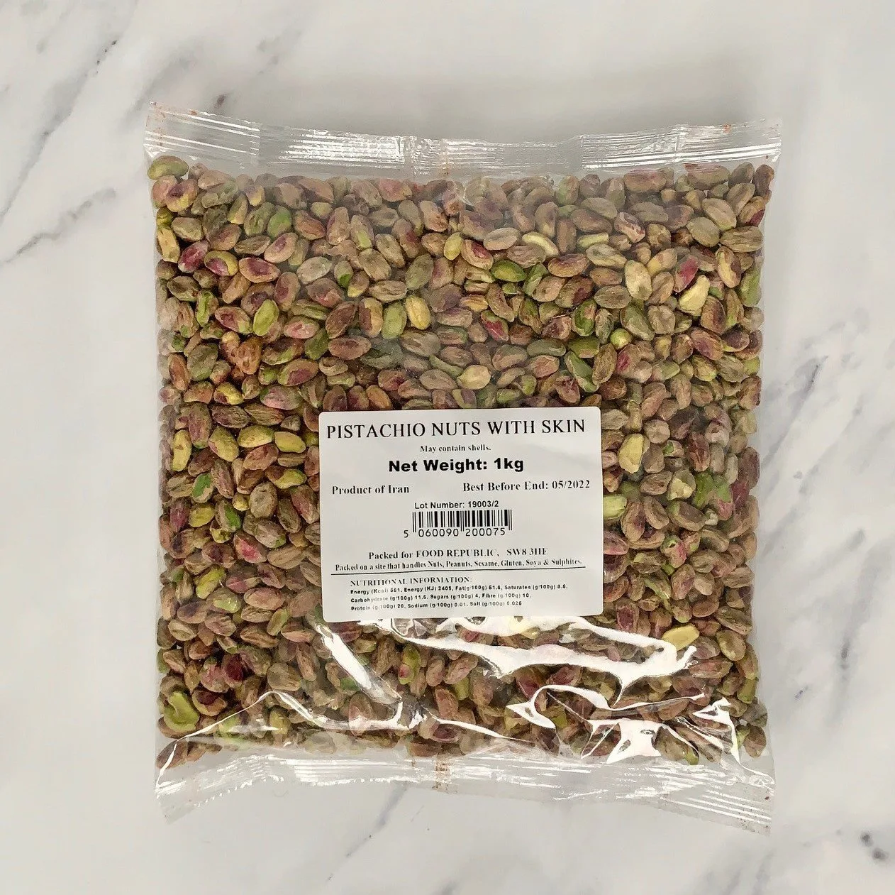 Raw Pistachio Nuts With Skin – 1kg