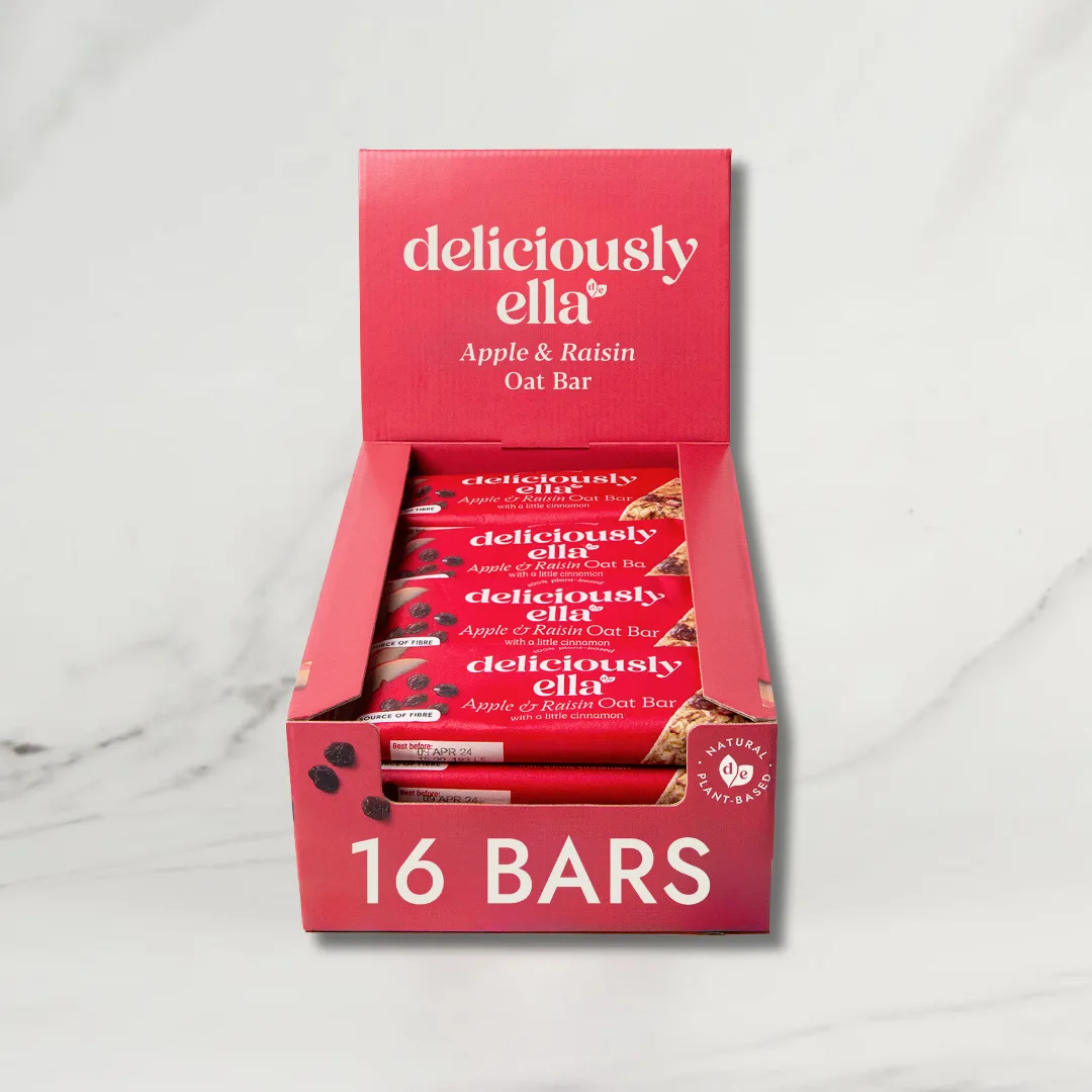 Deliciously Ella Apple & Raisin Oat Bars – 16 x 50g