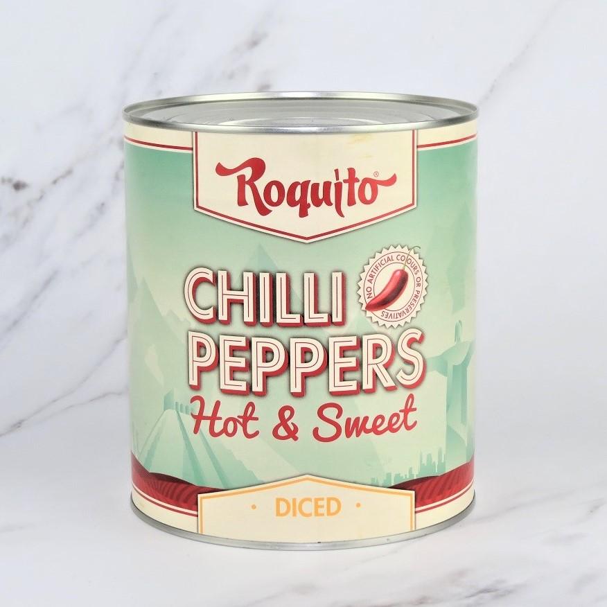 Roquito Diced Chilli Peppers – Hot & Sweet – 12x822g