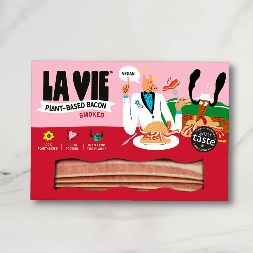 La Vie Plant-Based Streaky Bacon Rashers (Vegan) – 8X300g
