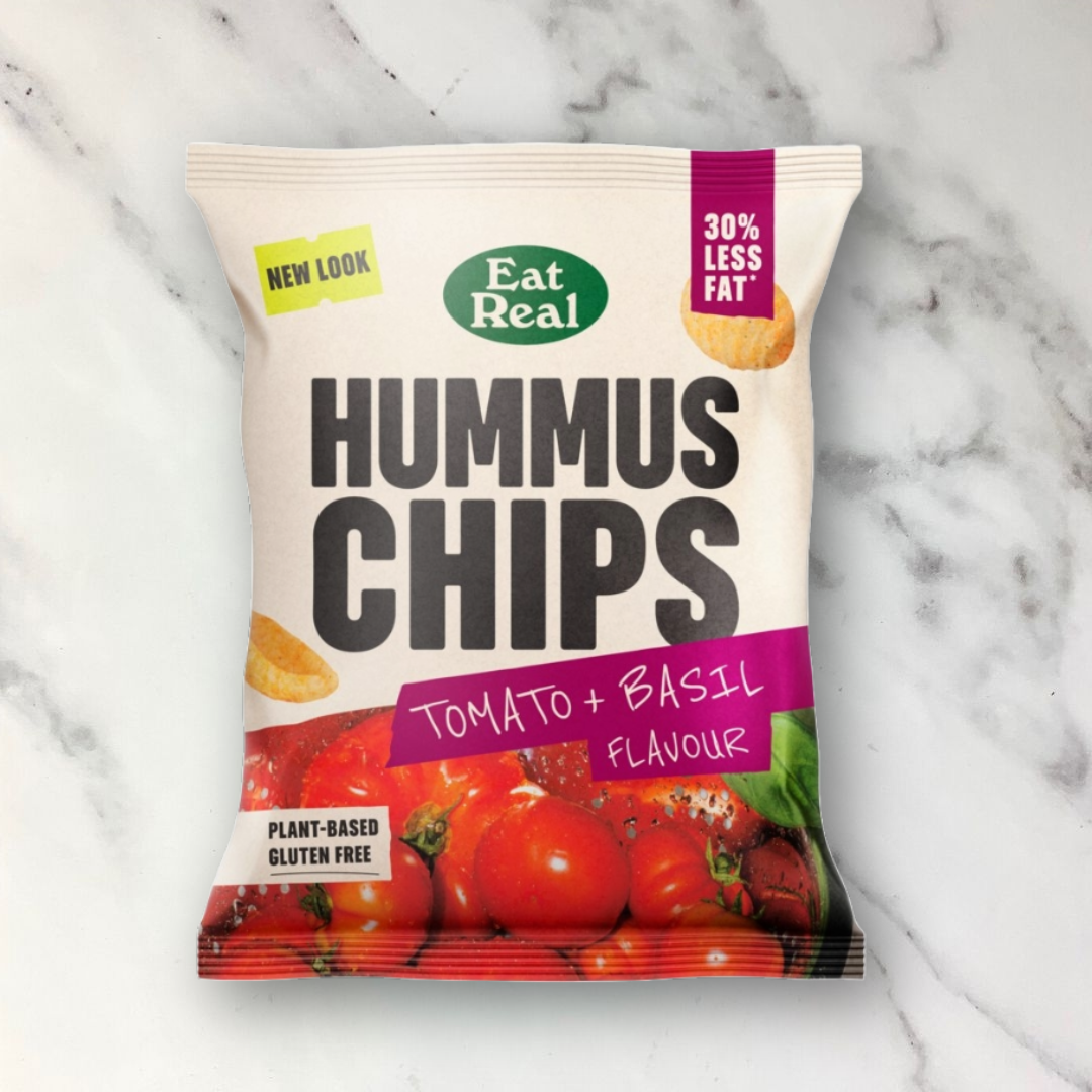 Eat Real Tomato & Basil Hummus Chips – 18 x 45g