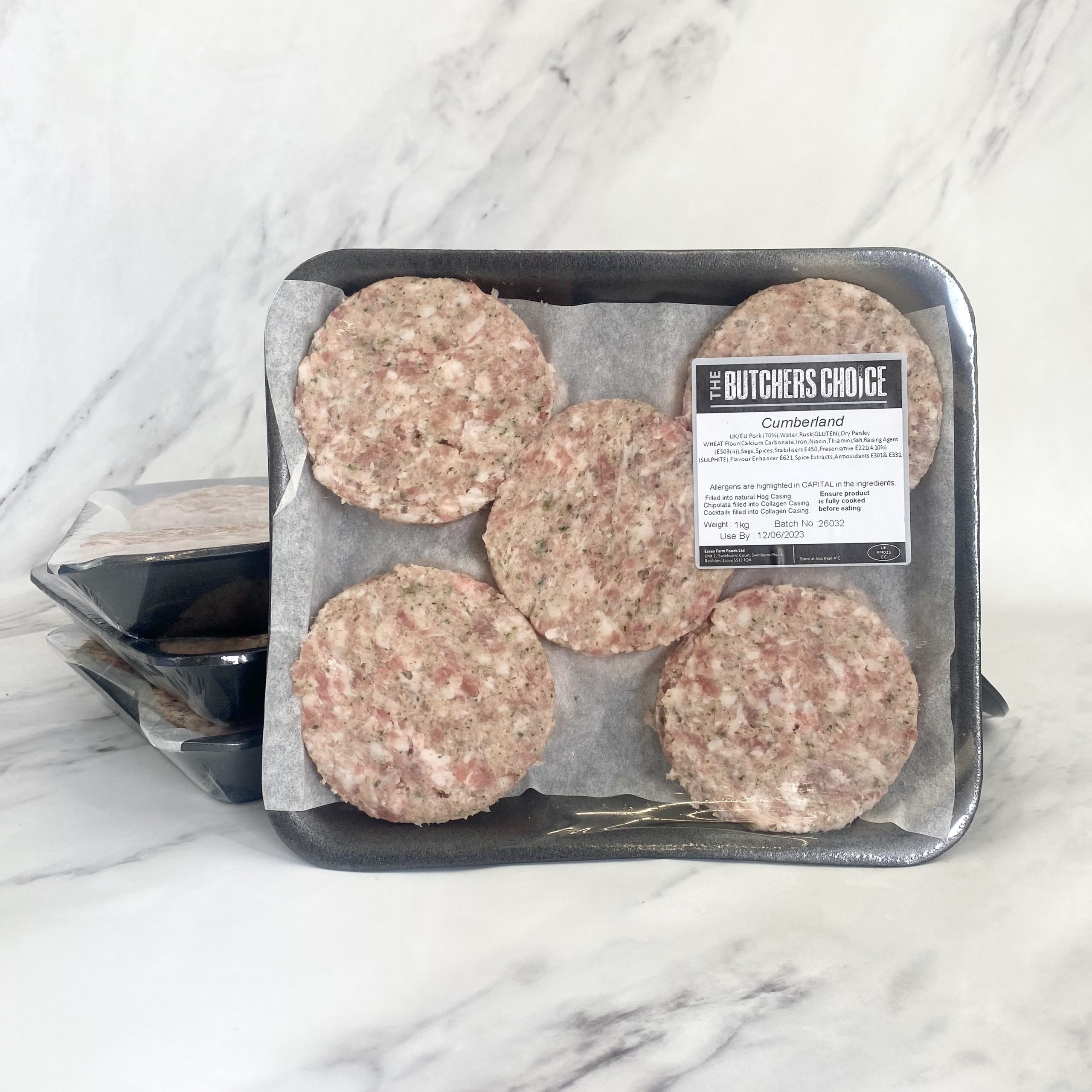 Premium Sausage Patties – 6 x 1 Kg