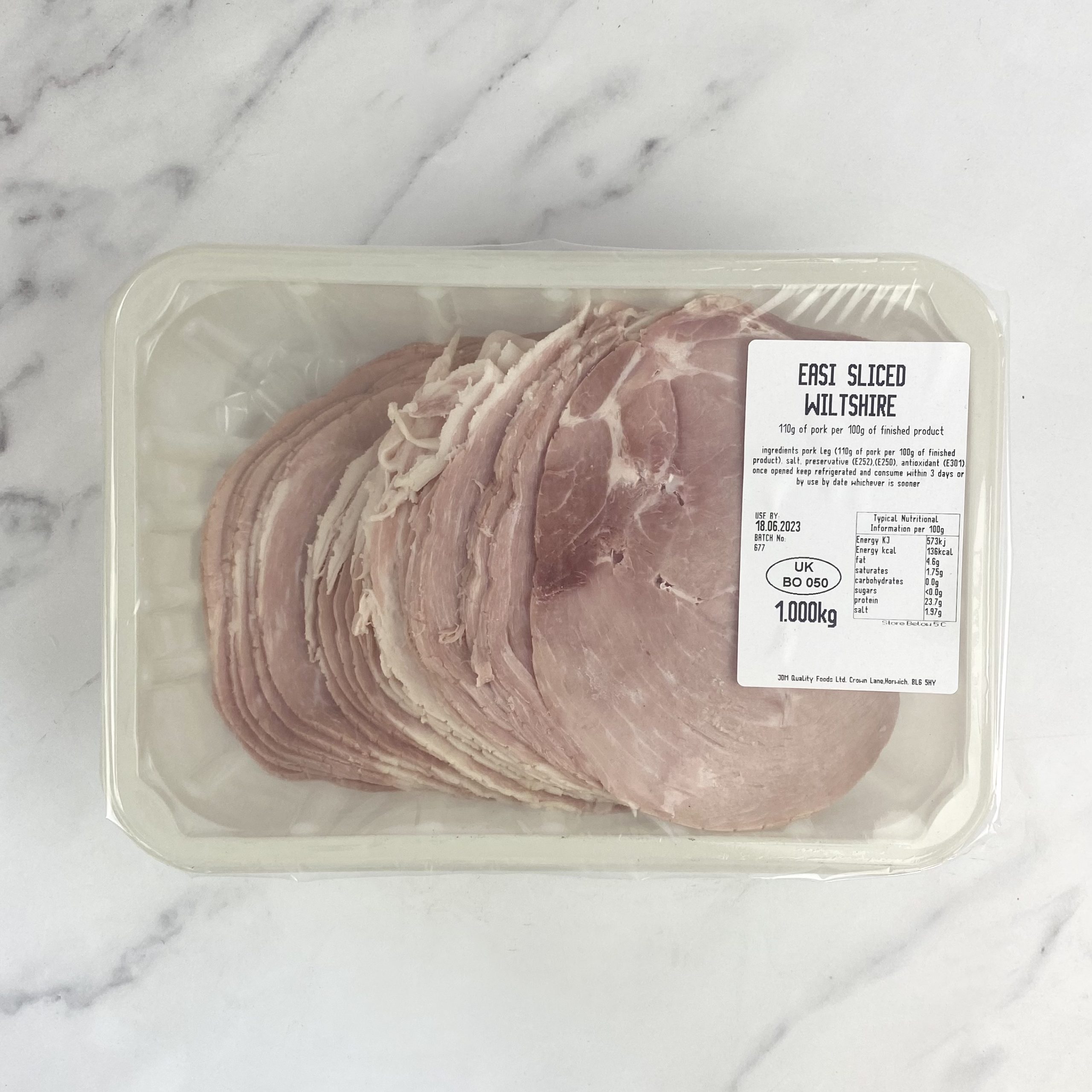 Wiltshire Sliced Ham – 1Kg