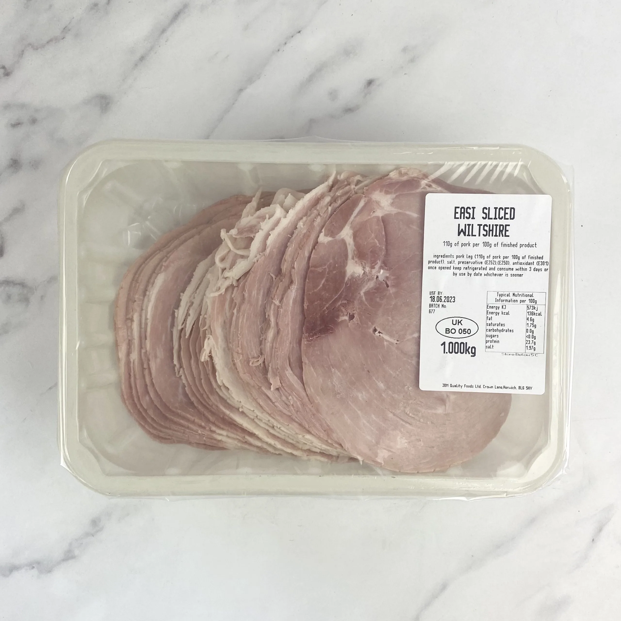 Wiltshire Sliced Ham – 1Kg