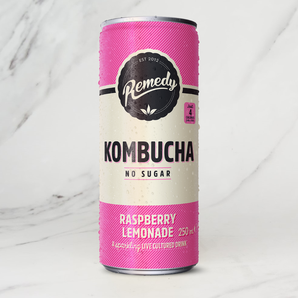 Remedy Raspberry Lemonade Kombucha – 12 x 250ml