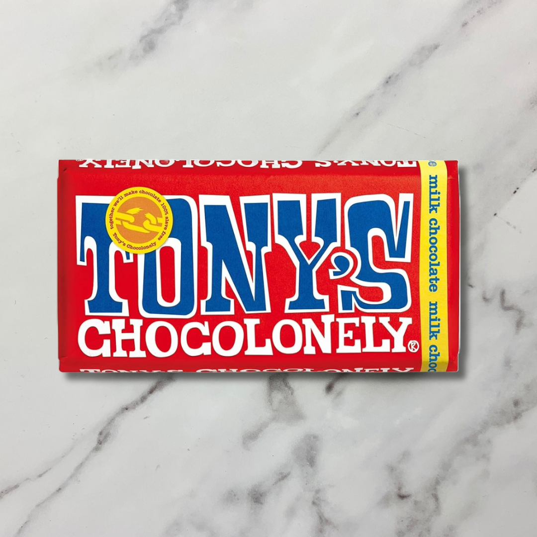 Tony’s Chocolonely Milk Chocolate Bar – 35 x 50g