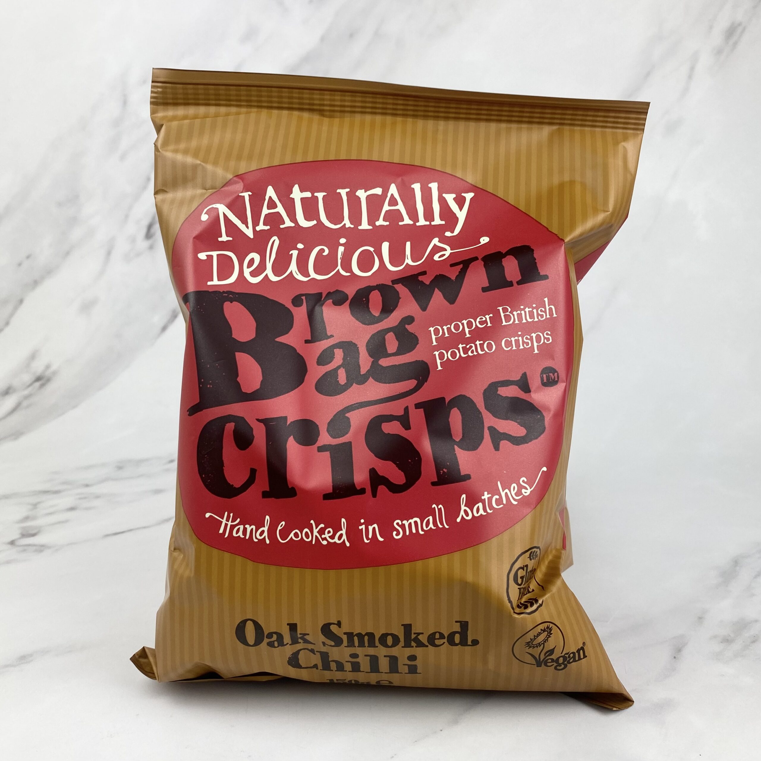 Brown Bag Oak Smoked Chilli Crisps – 10 x 150g
