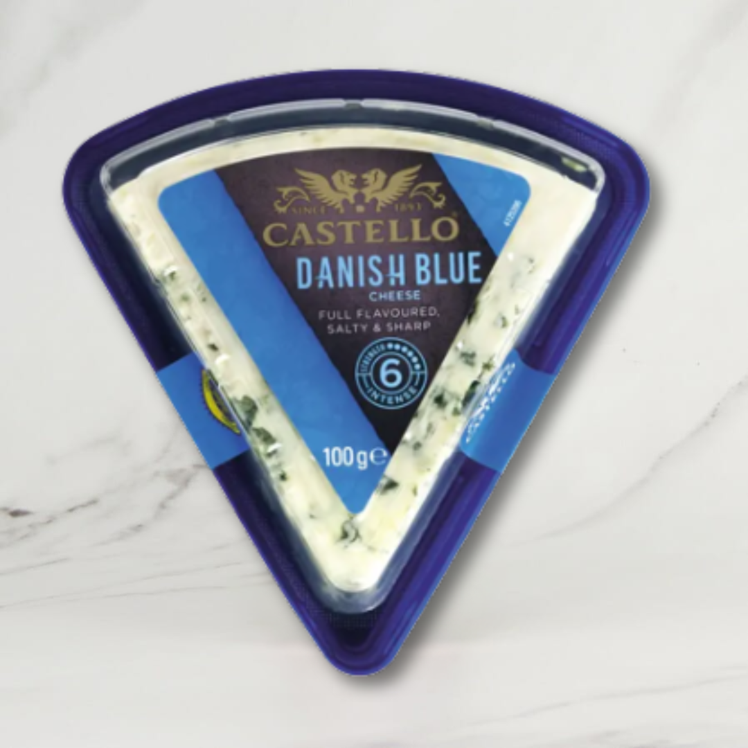 Danish Blue Cheese Wedges (10x100g)