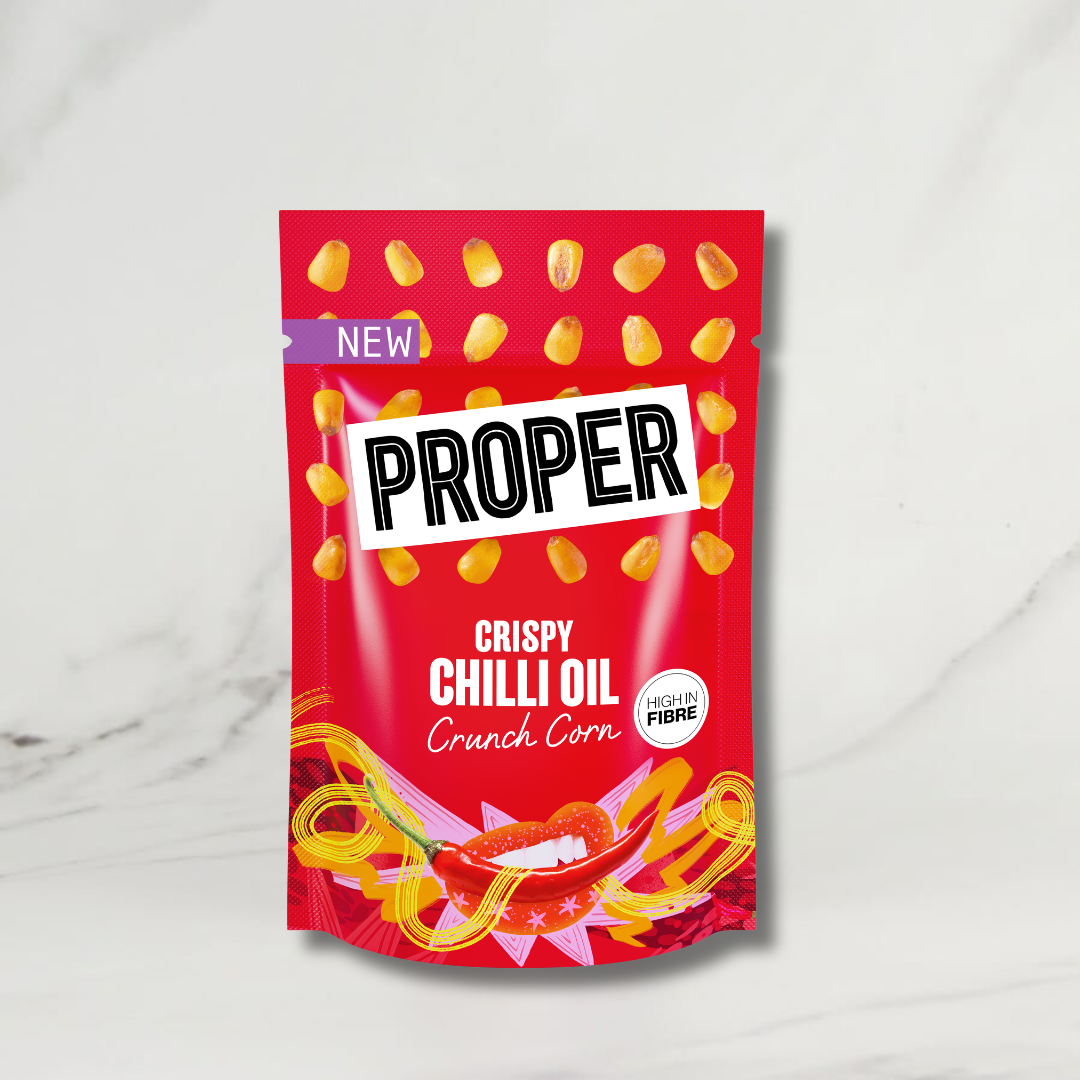 PROPER Crispy Chilli Oil Crunch Corn – 12 x 45g